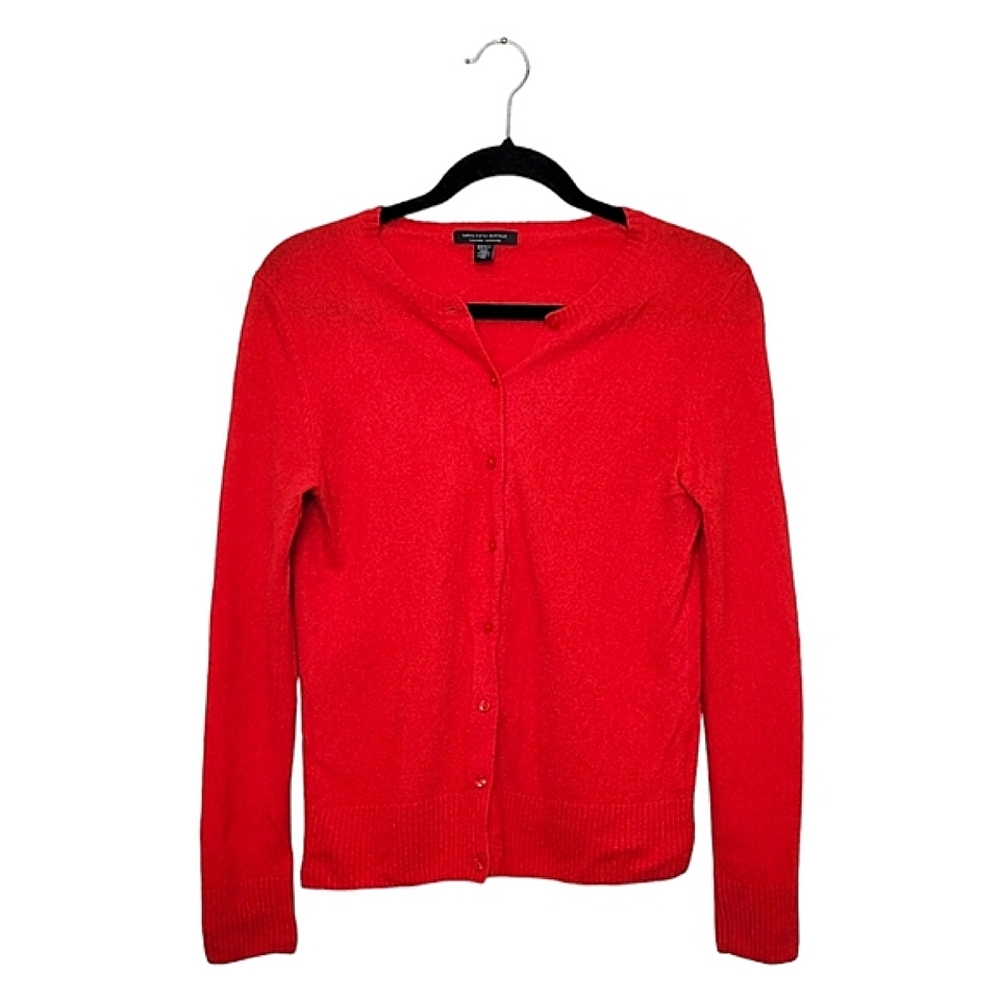 Saks Fifth Avenue Red 100% Cashmere Cardigan